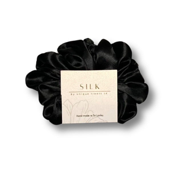 Coral Black Scrunchie