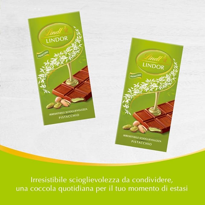 Lindt Chocolate Pistachio 100g Bar Italy - Image 3