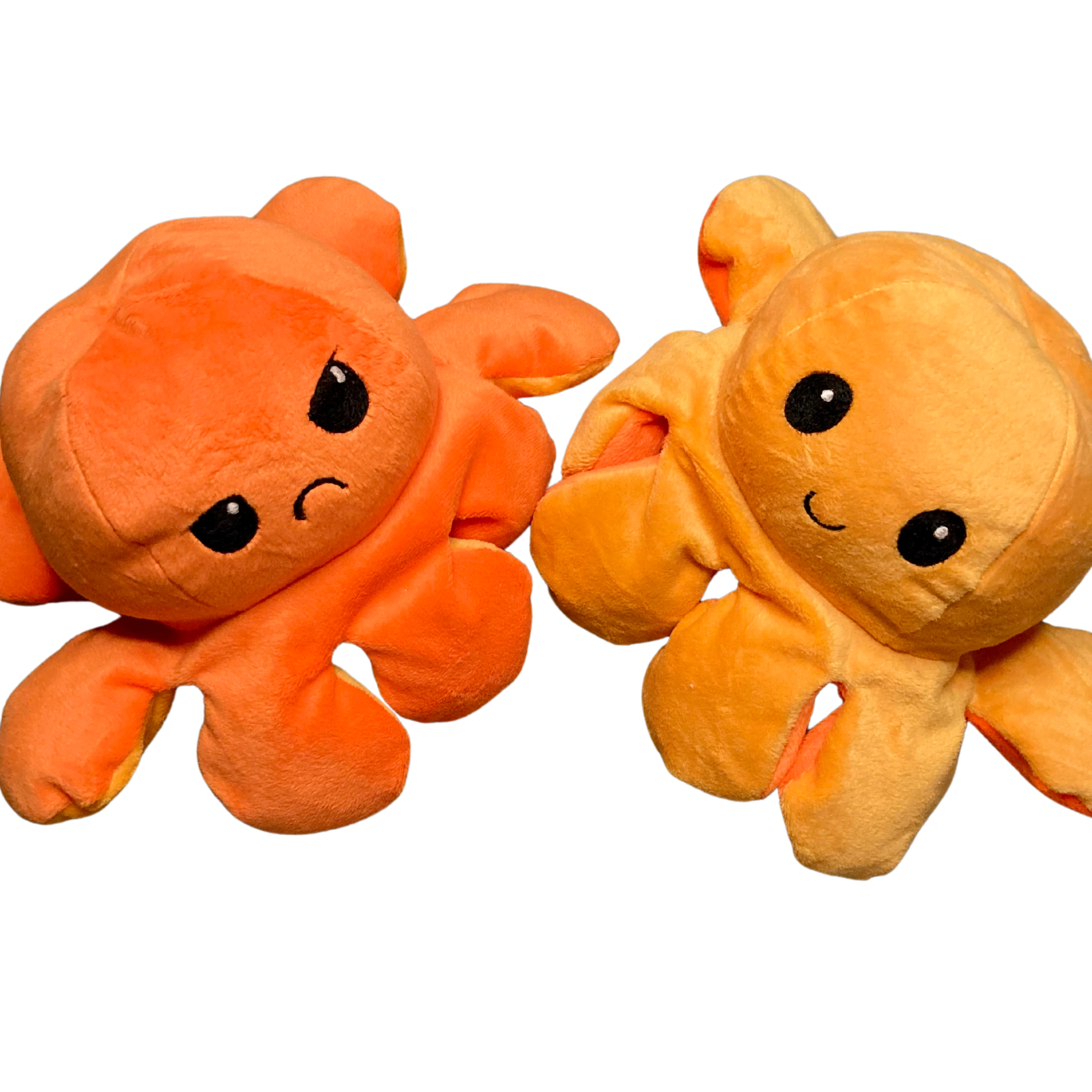 Reversible Octopus Plush Toy Orange Yellow