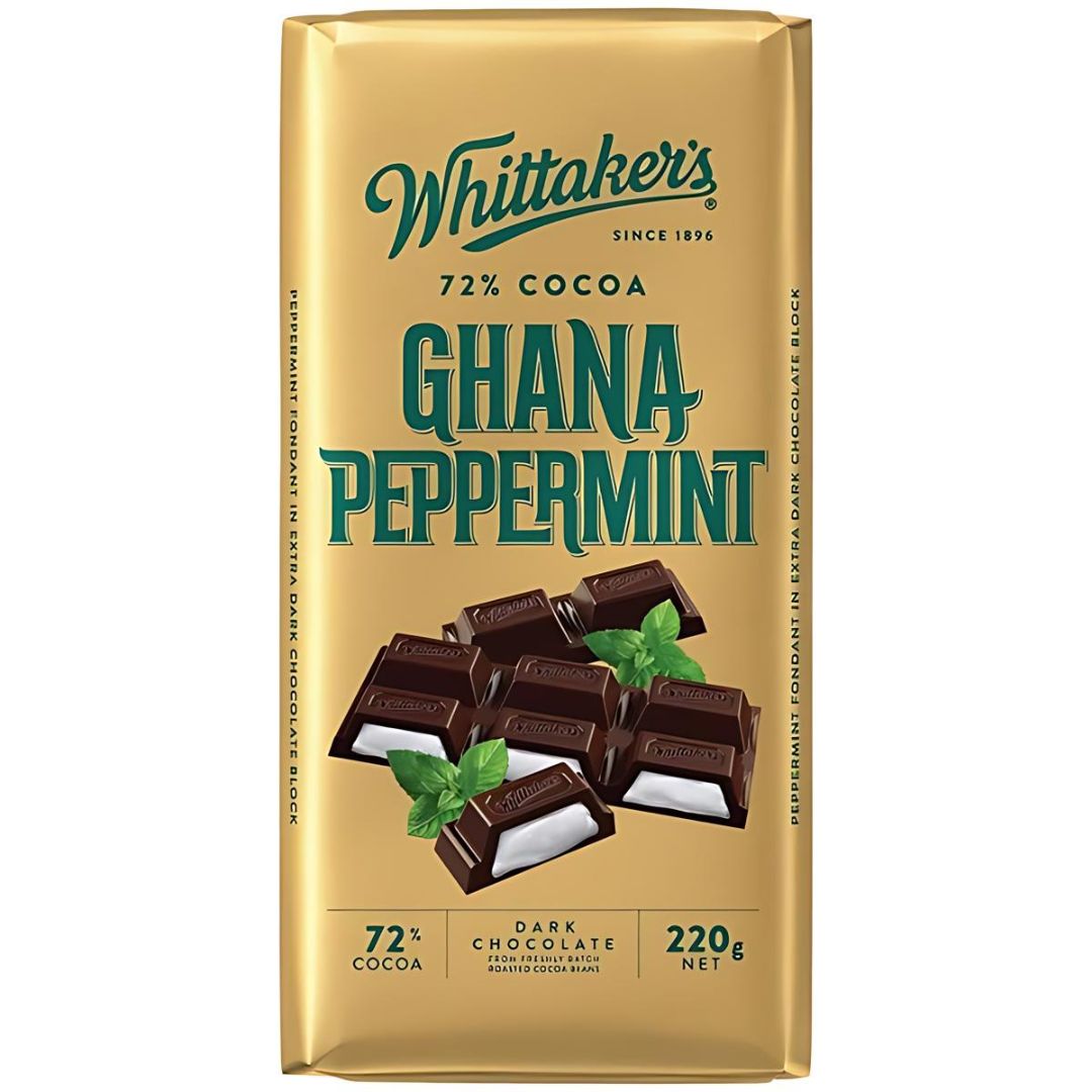 Whittakers Ghana Peppermint Dark Chocolate 220g