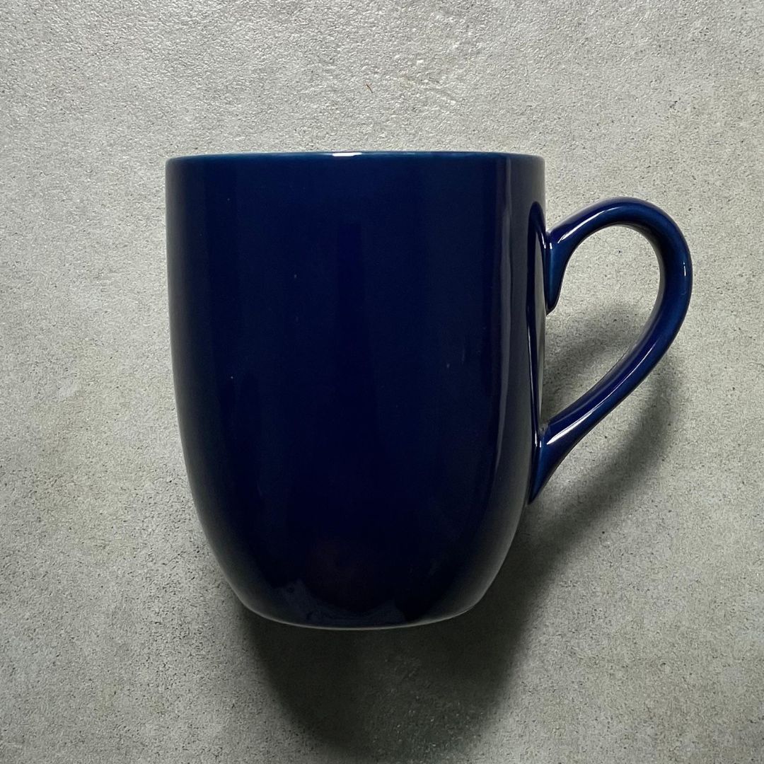 Navy blue porcelain mug