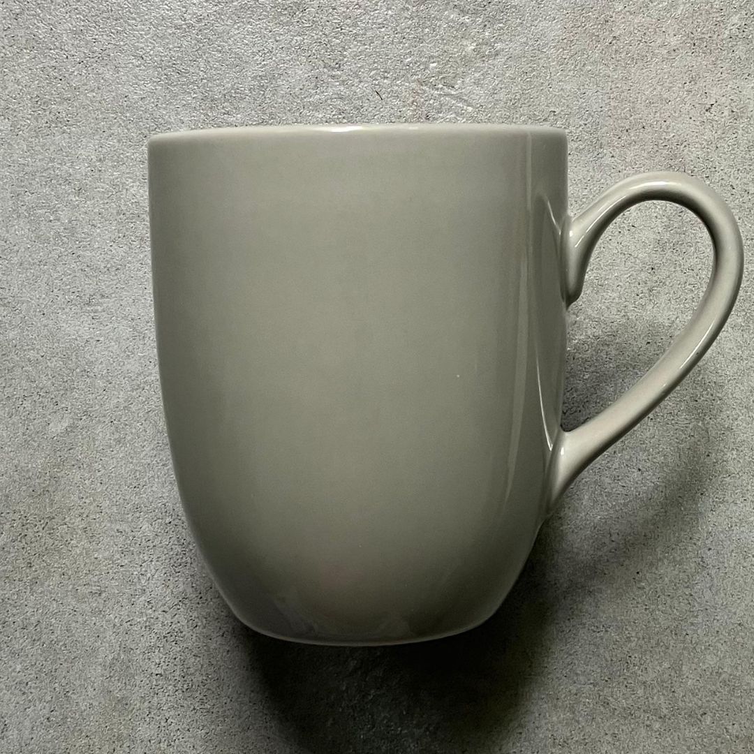 Gray porcelain mug