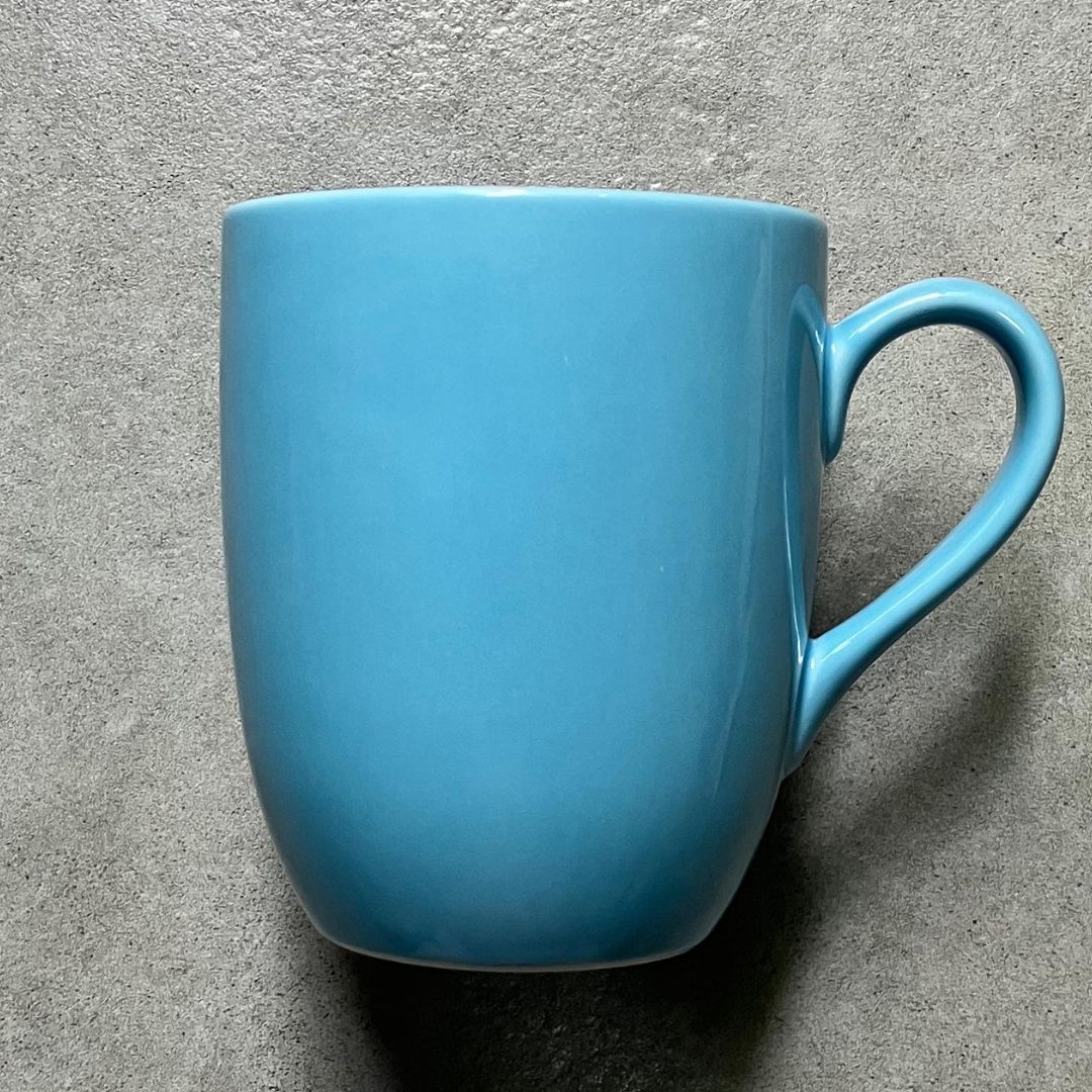 Light blue porcelain mug