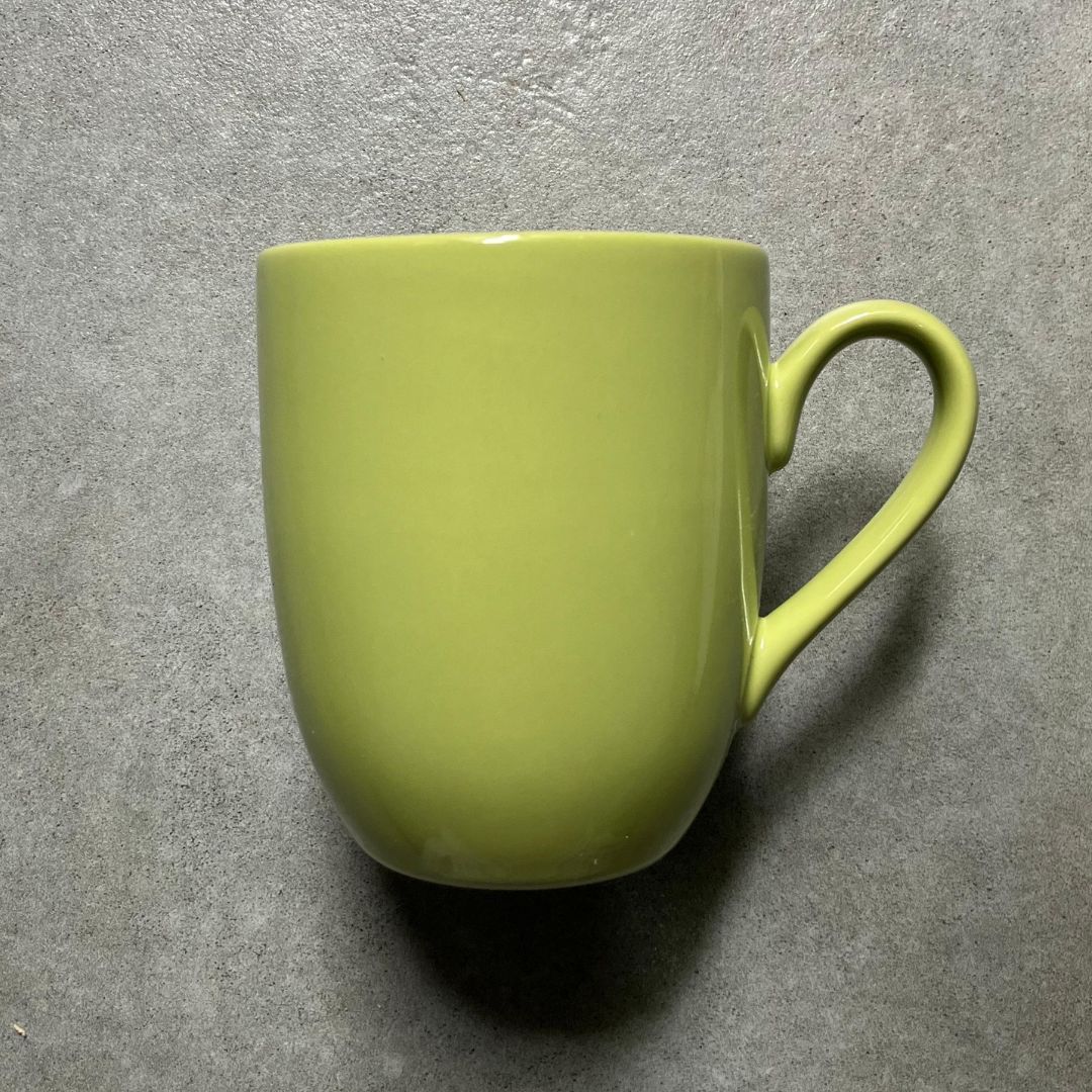 Light green porcelain mug