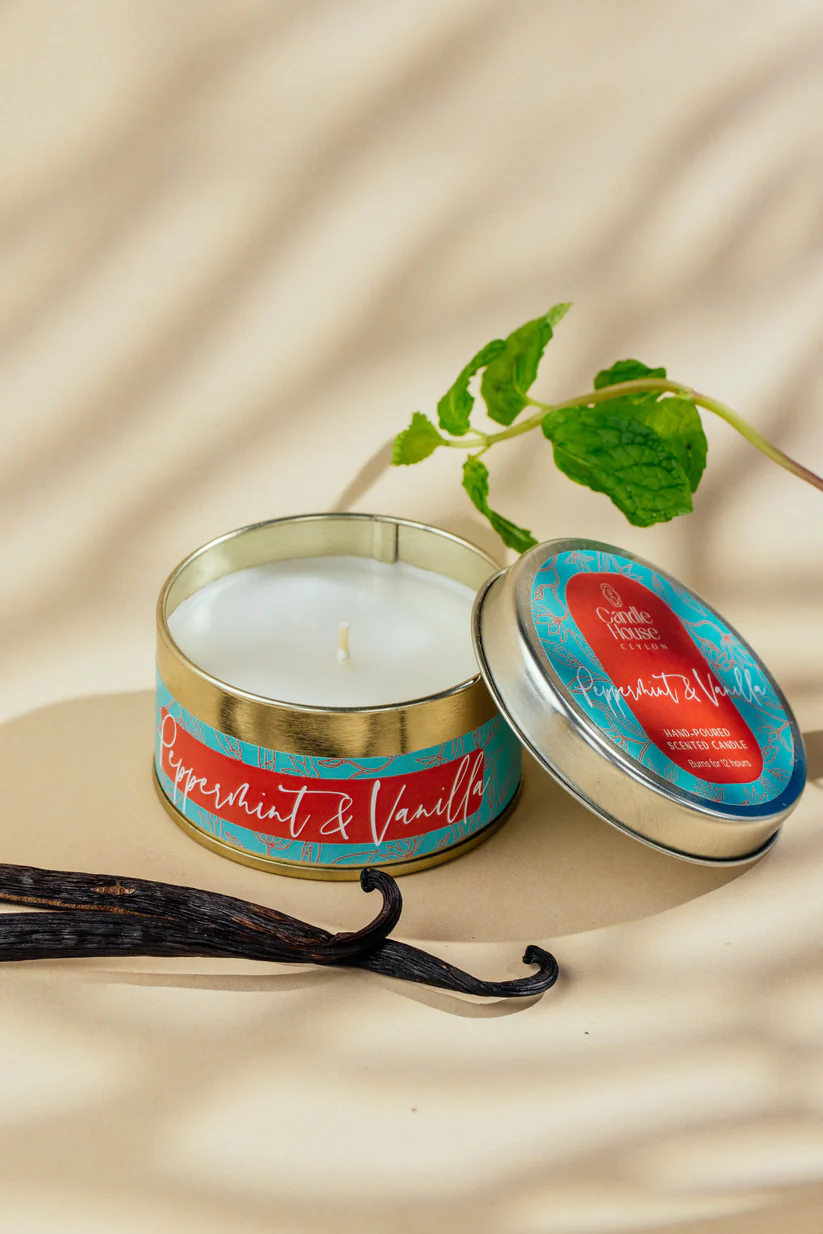 Peppermint & Vanilla Regular Tin Candle