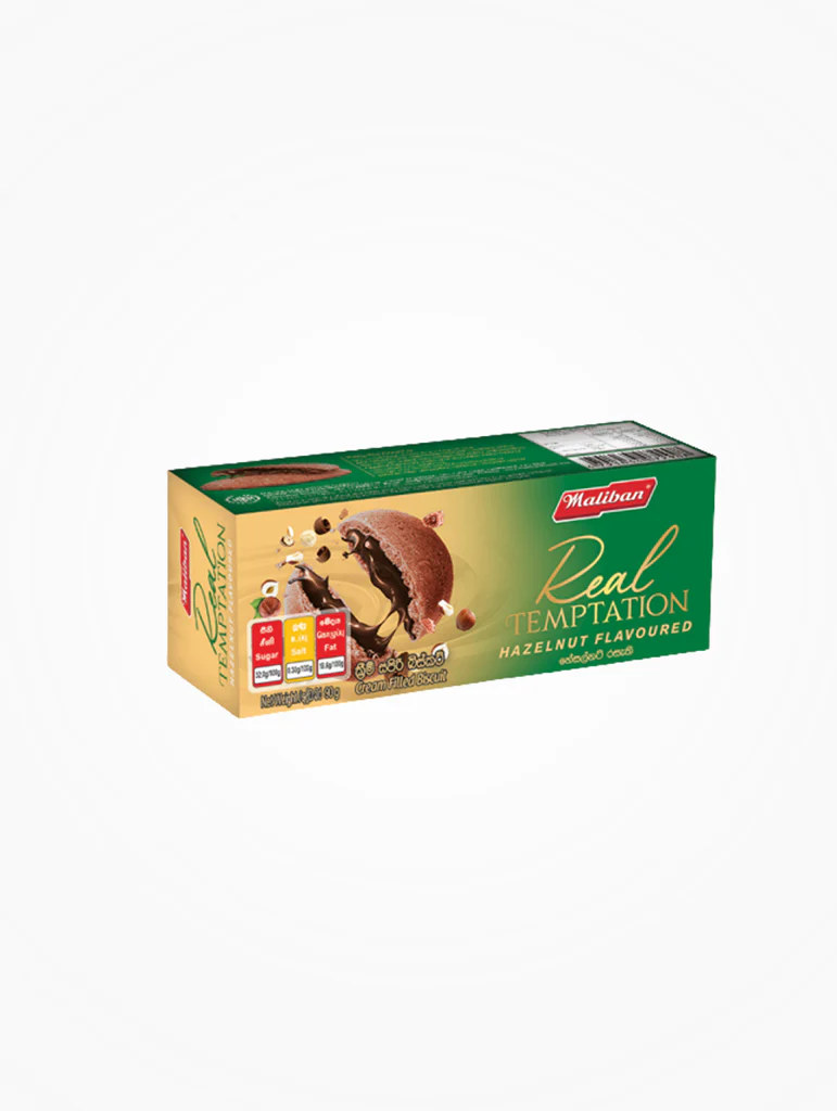 Maliban Biscuit Real Temptation Hazelnut Flavoured 90g
