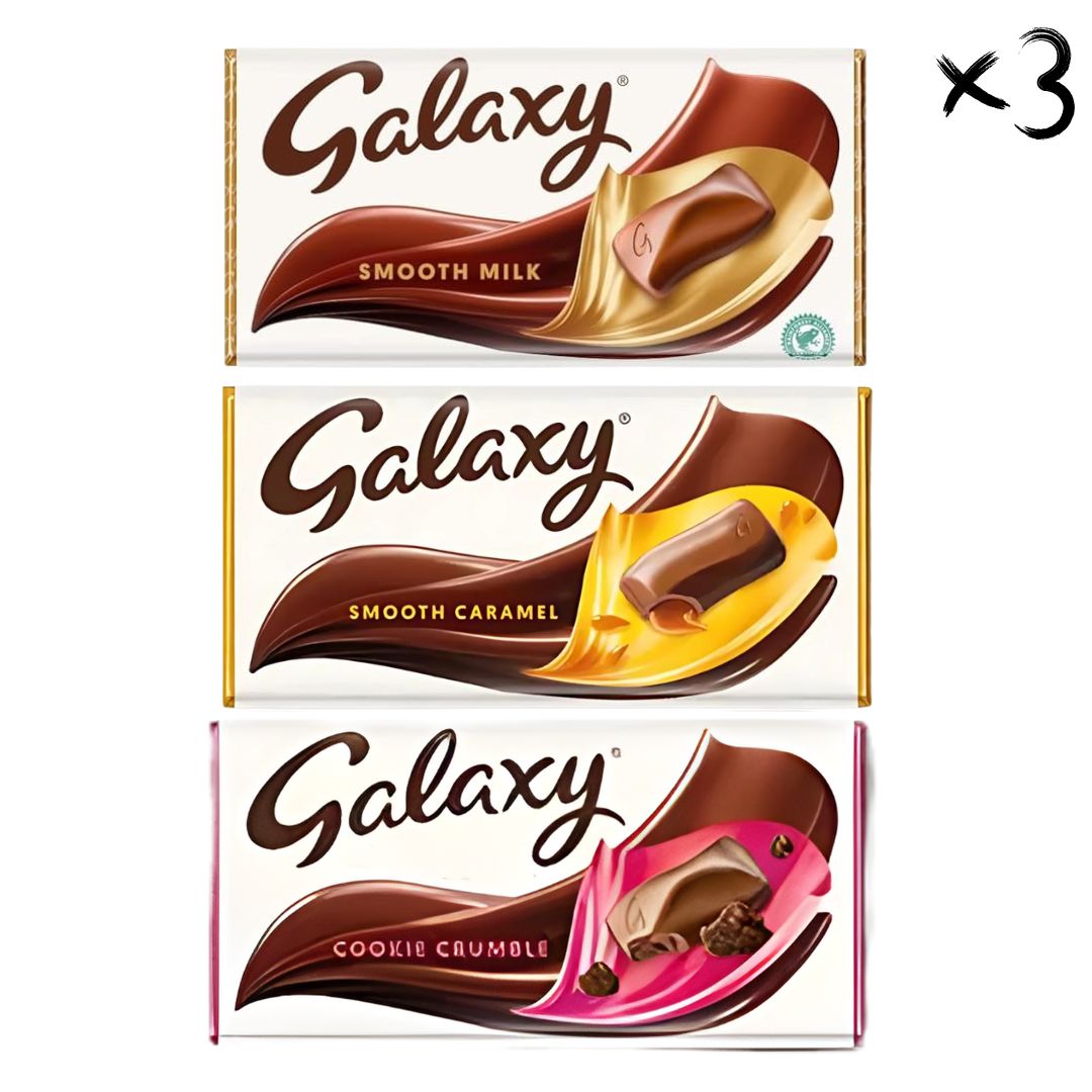 Galaxy Chocolate Bar Uk 100g Pack Of 3 Flavors